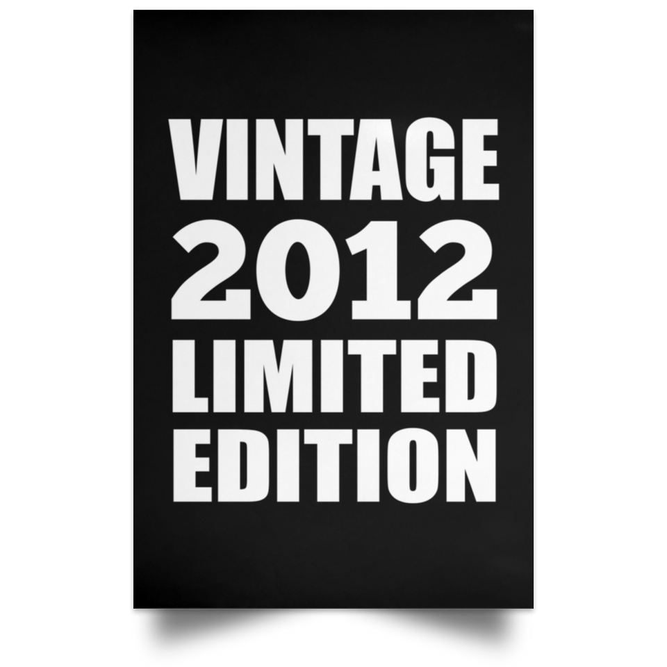 12th Birthday Vintage 2012 Limited Edition - Poster Portrait