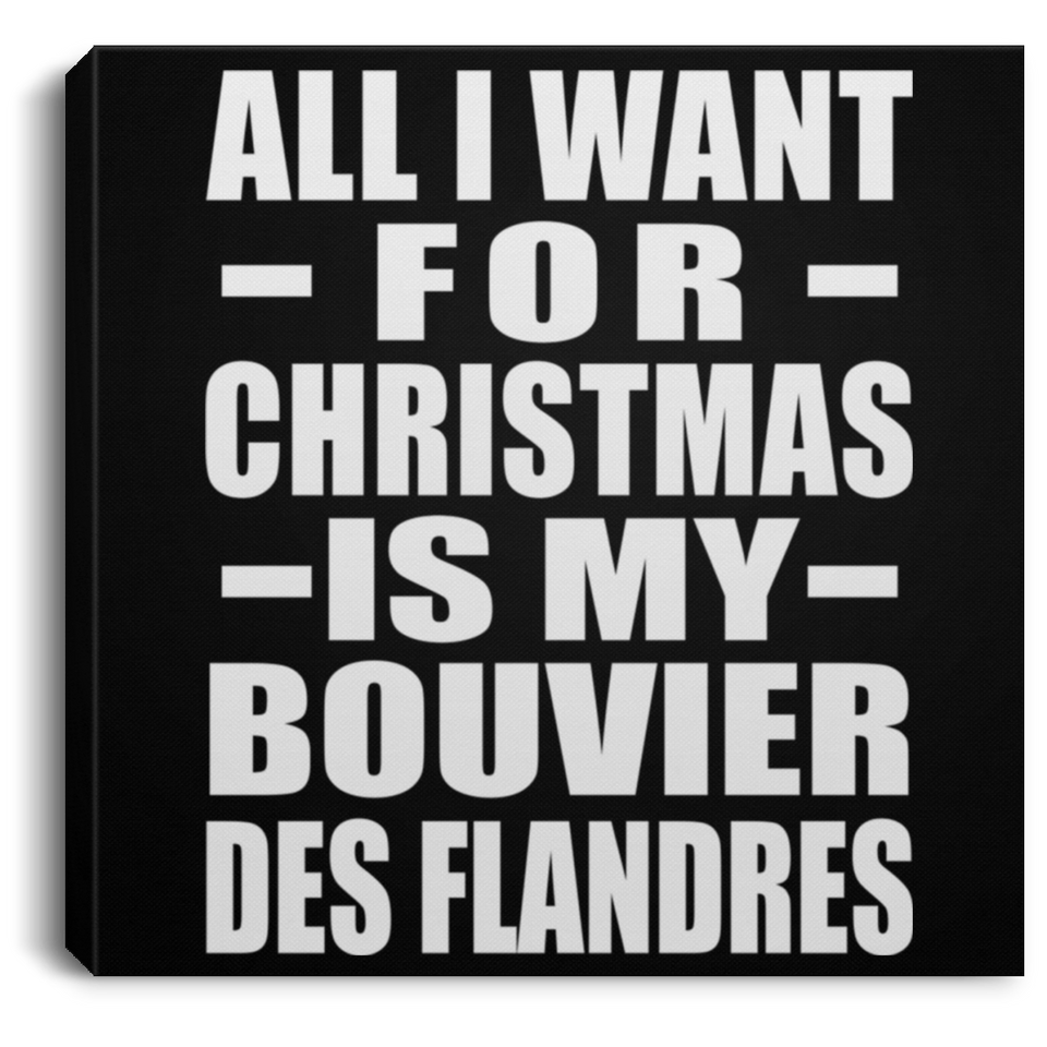 All I Want For Christmas Is My Bouvier Des Flandres - Canvas Square