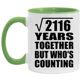 46th Anniversary Square Root of 2116 Years Who's Counting - 11oz Accent Mug Green