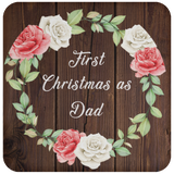 First Christmas As Dad - Drink Coaster A