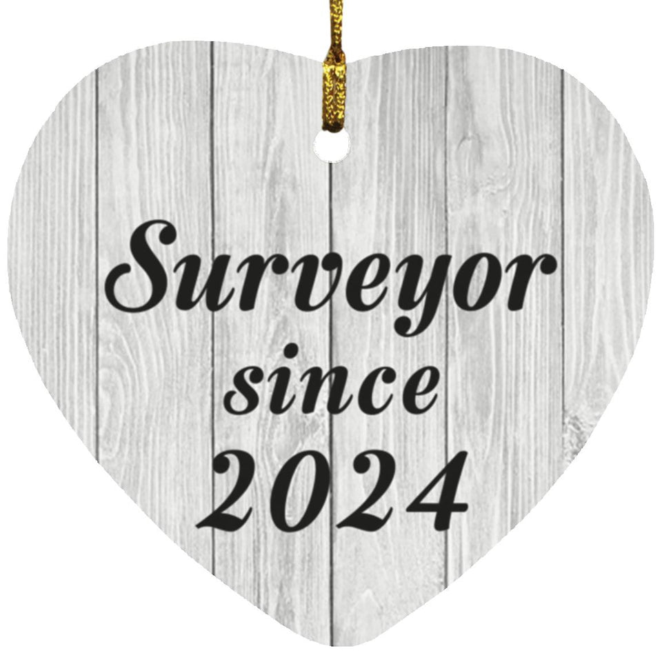 Surveyor Since 2024 - Heart Ornament F