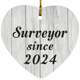 Surveyor Since 2024 - Heart Ornament F