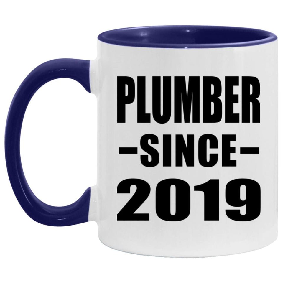 Plumber Since 2019 - 11oz Accent Mug Purple