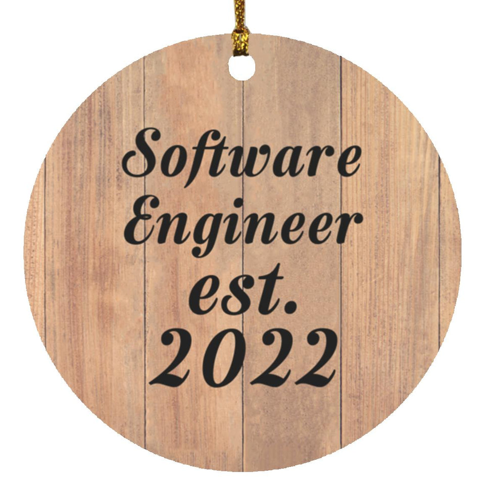 Software Engineer Established Est. 2022 - Circle Ornament C