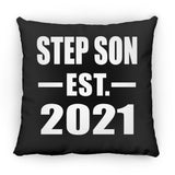 Step Son Established EST. 2021 - Throw Pillow Black