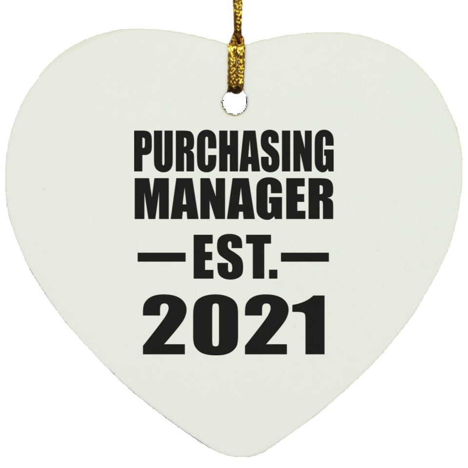 Purchasing Manager Established EST. 2021 - Heart Ornament