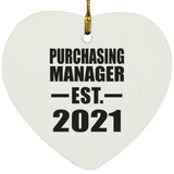 Purchasing Manager Established EST. 2021 - Heart Ornament