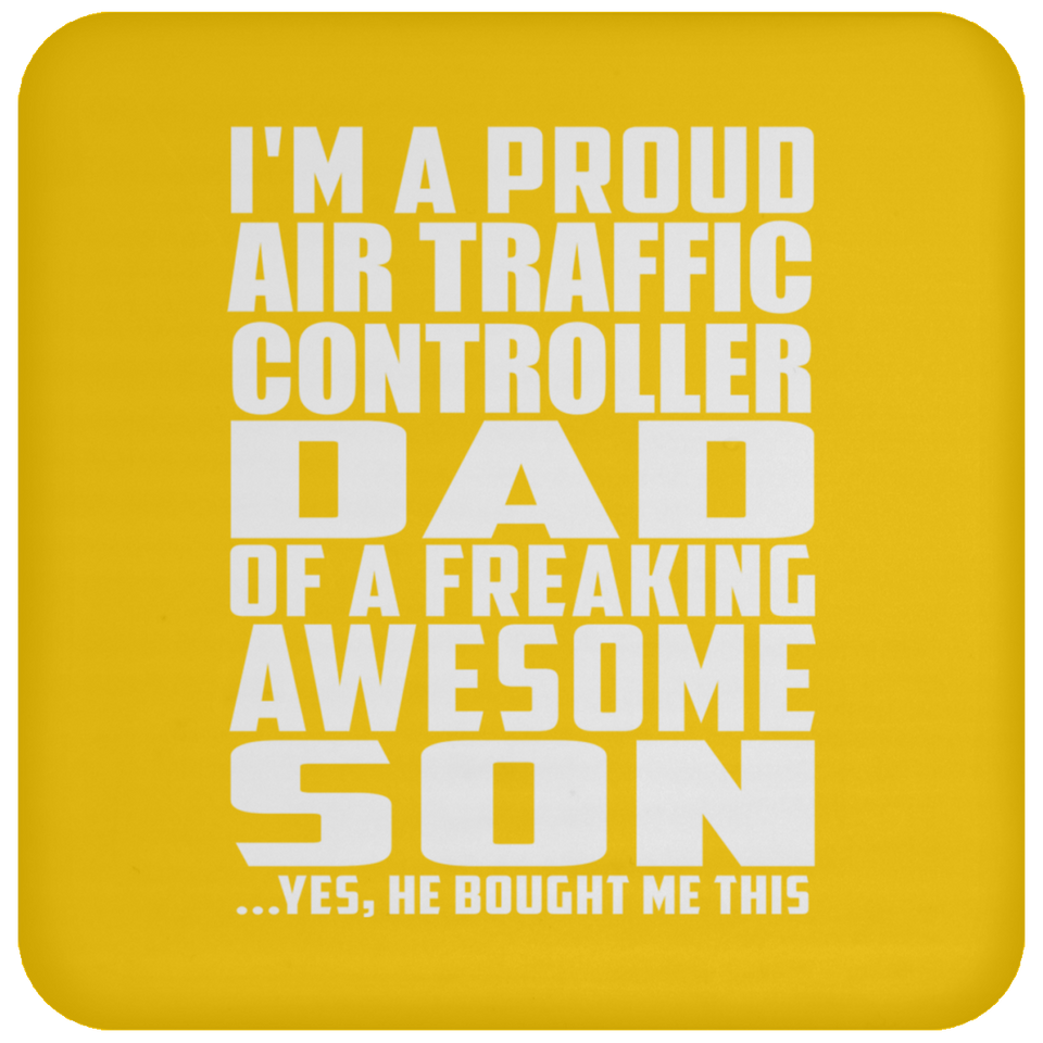 Proud Air Traffic Controller Dad Of Awesome Son - Drink Coaster