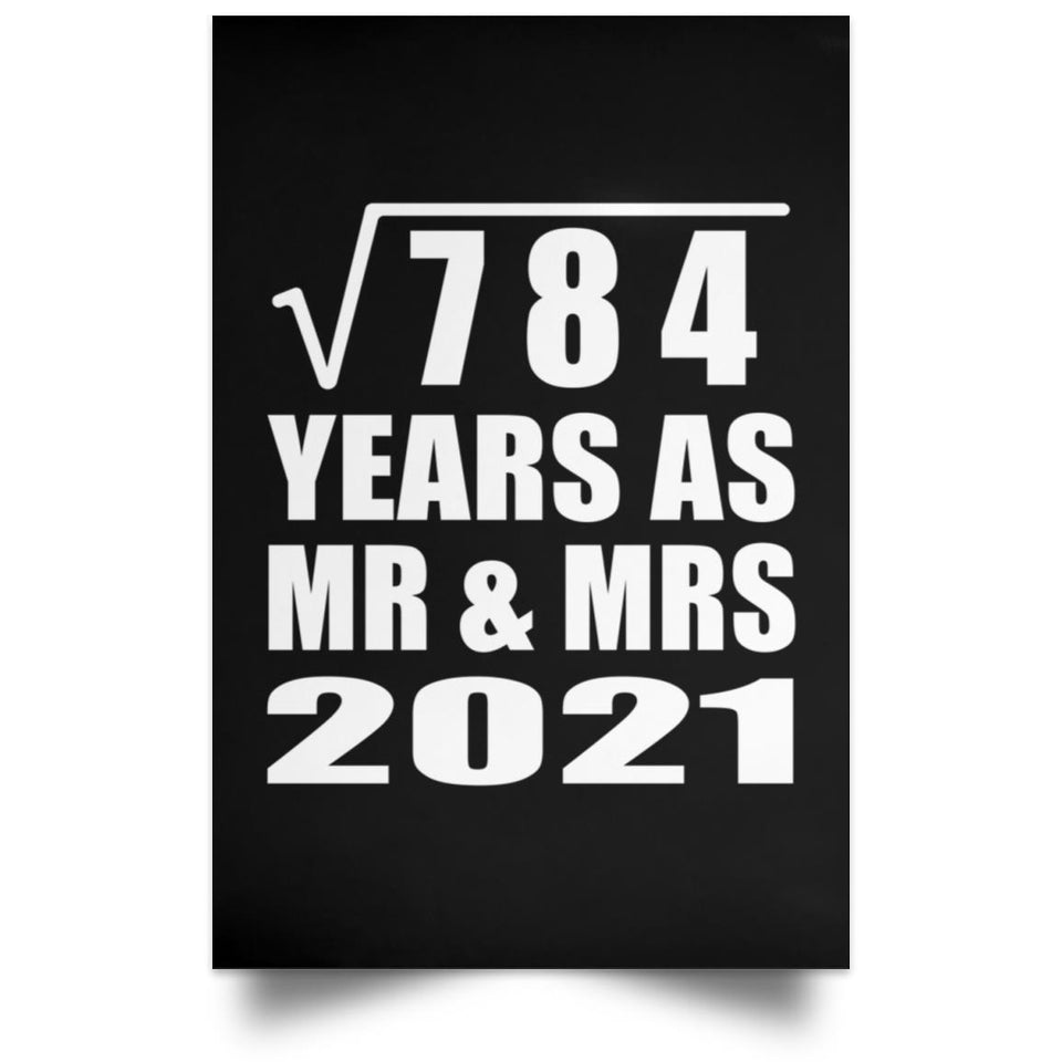 28th Anniversary Square Root of 784 Years As Mr & Mrs 2021 - Poster Portrait