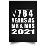 28th Anniversary Square Root of 784 Years As Mr & Mrs 2021 - Poster Portrait