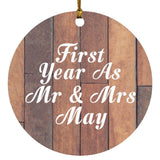 First Year As Mr & Mrs May - Circle Ornament E