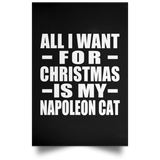 All I Want For Christmas Is My Napoleon Cat - Poster Portrait
