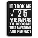 5th Birthday Took Square Root of 25 Years To Awesome - Canvas Portrait