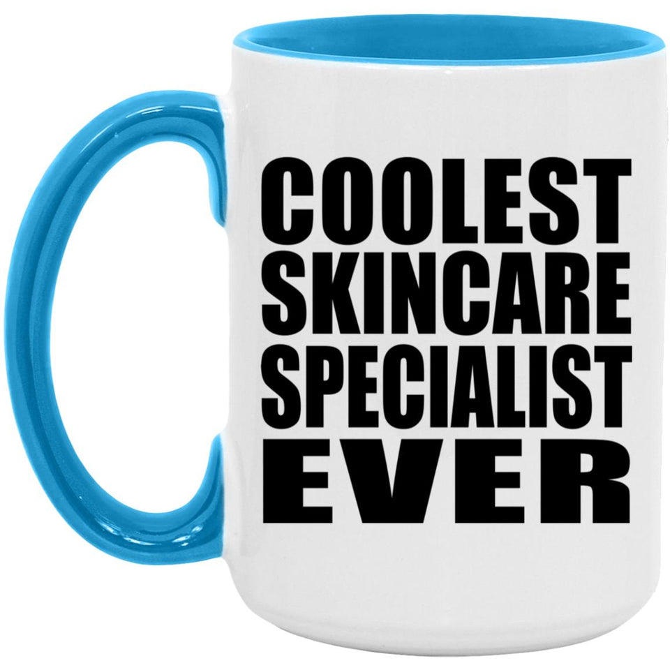 Coolest Skincare Specialist Ever - 15oz Accent Mug Blue