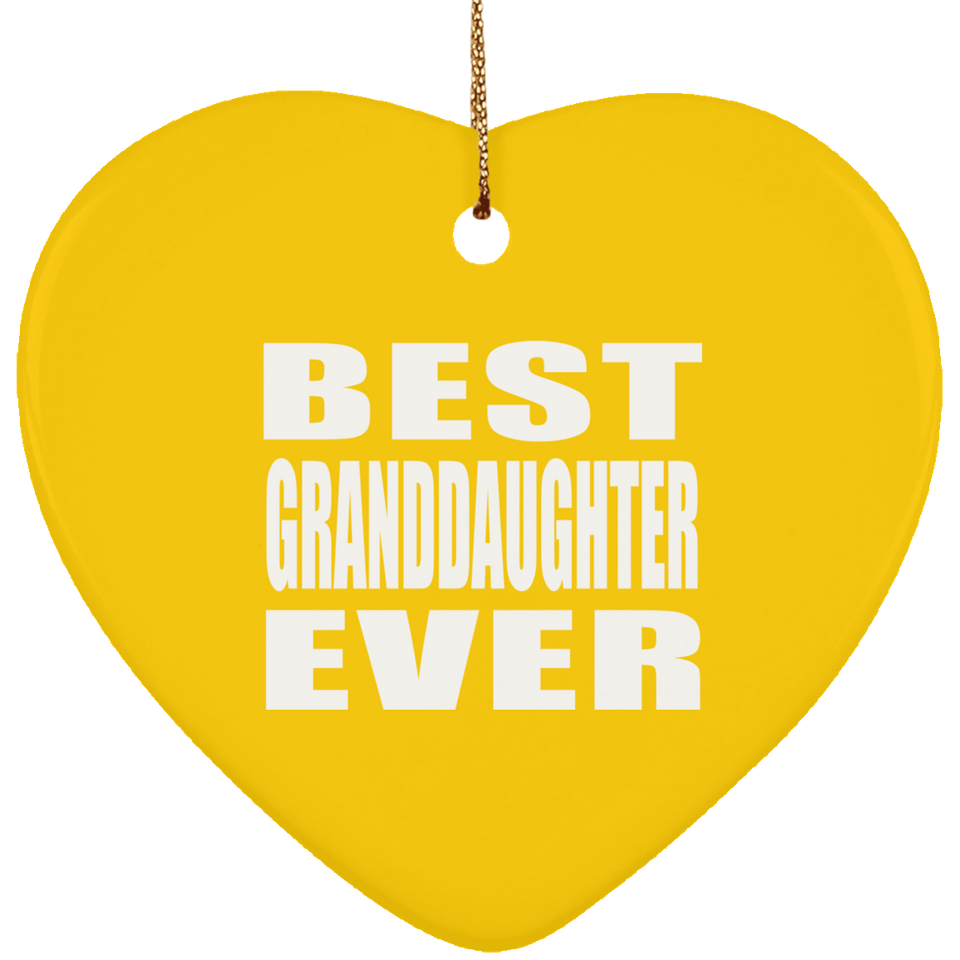 Best Granddaughter Ever - Heart Ornament
