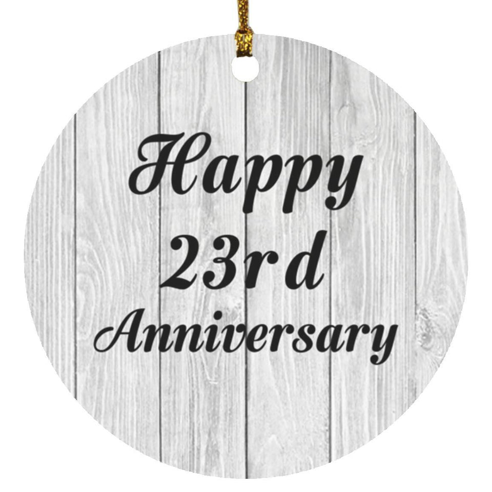 Happy 23rd Anniversary - Circle Ornament F