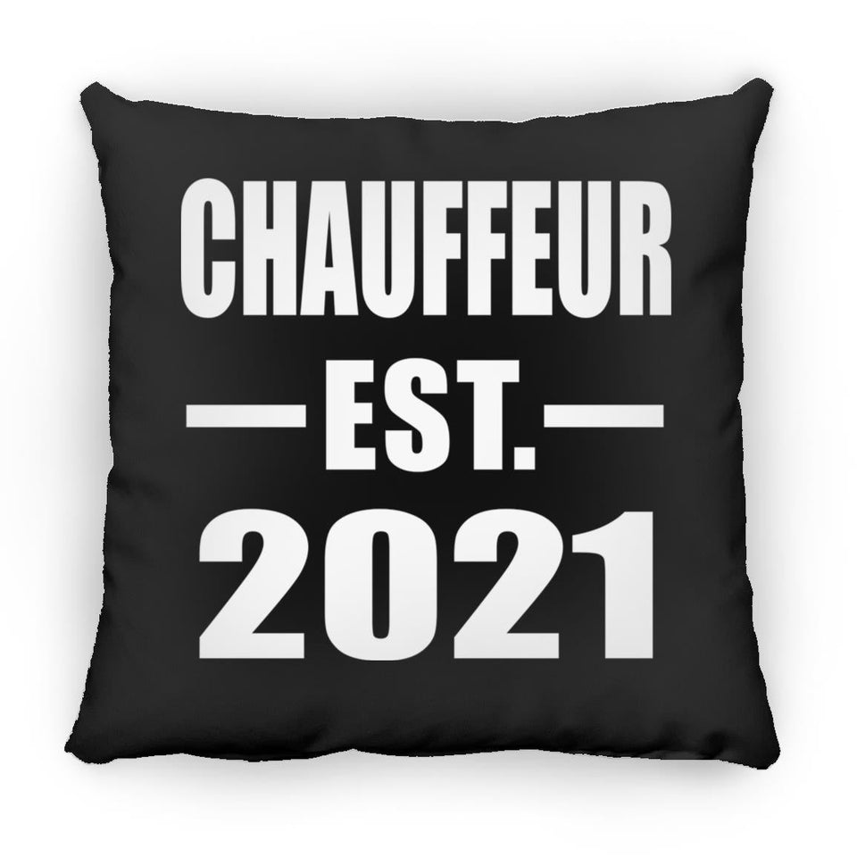 Chauffeur Established EST. 2021 - Throw Pillow Black