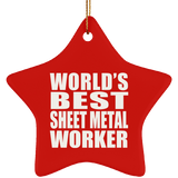 World's Best Sheet Metal Worker - Star Ornament