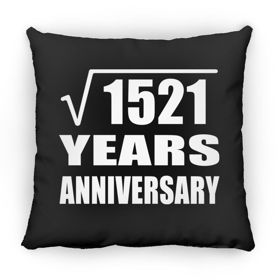 39th Anniversary Square Root of 1521 Years Anniversary - Throw Pillow Black