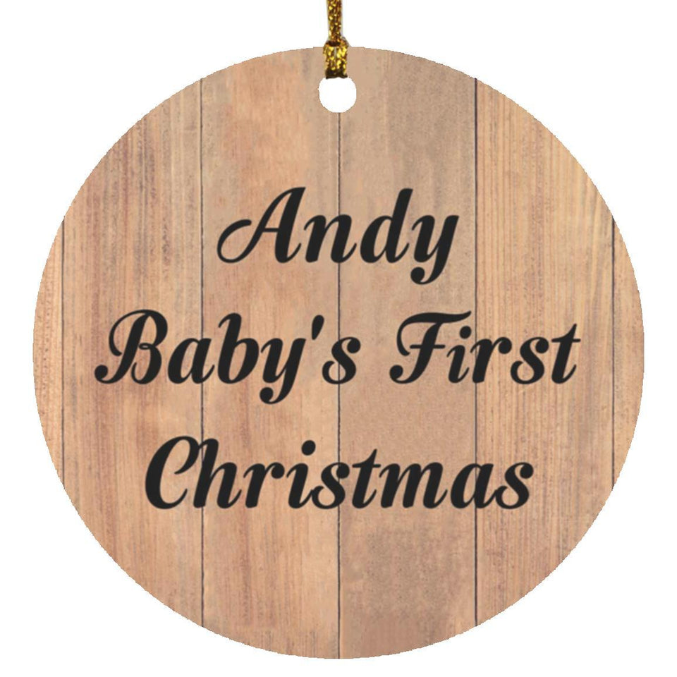 Andy Baby's First Christmas - Circle Ornament C