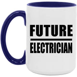 Future Electrician - 15oz Accent Mug Purple