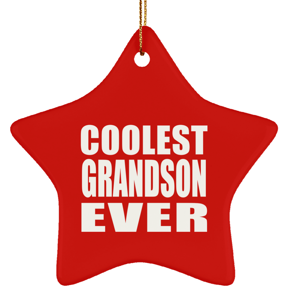 Coolest Grandson Ever - Star Ornament