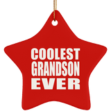 Coolest Grandson Ever - Star Ornament