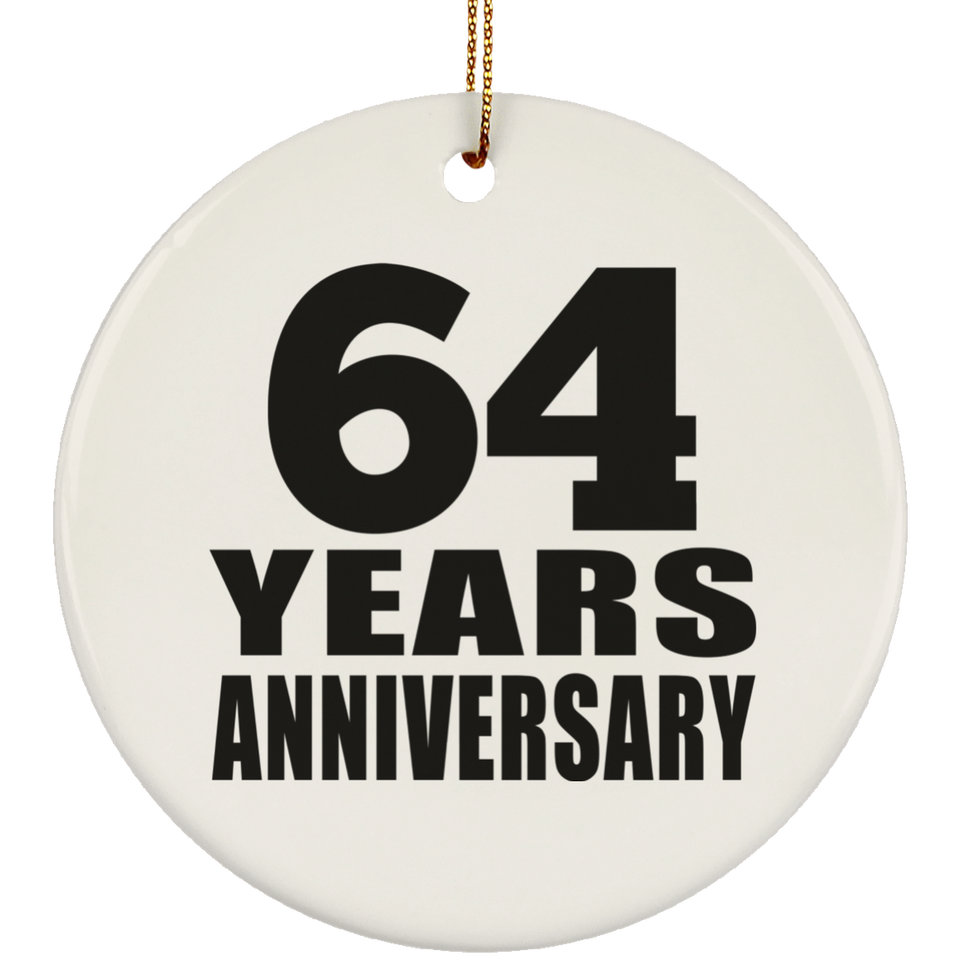 64th Anniversary 64 Years - Circle Ornament