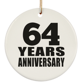 64th Anniversary 64 Years - Circle Ornament