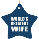World's Greatest Wife - Star Ornament