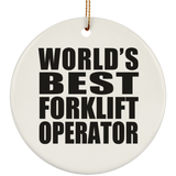 World's Best Forklift Operator - Circle Ornament