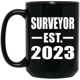 Surveyor Established EST. 2023 - 15oz Coffee Mug Black