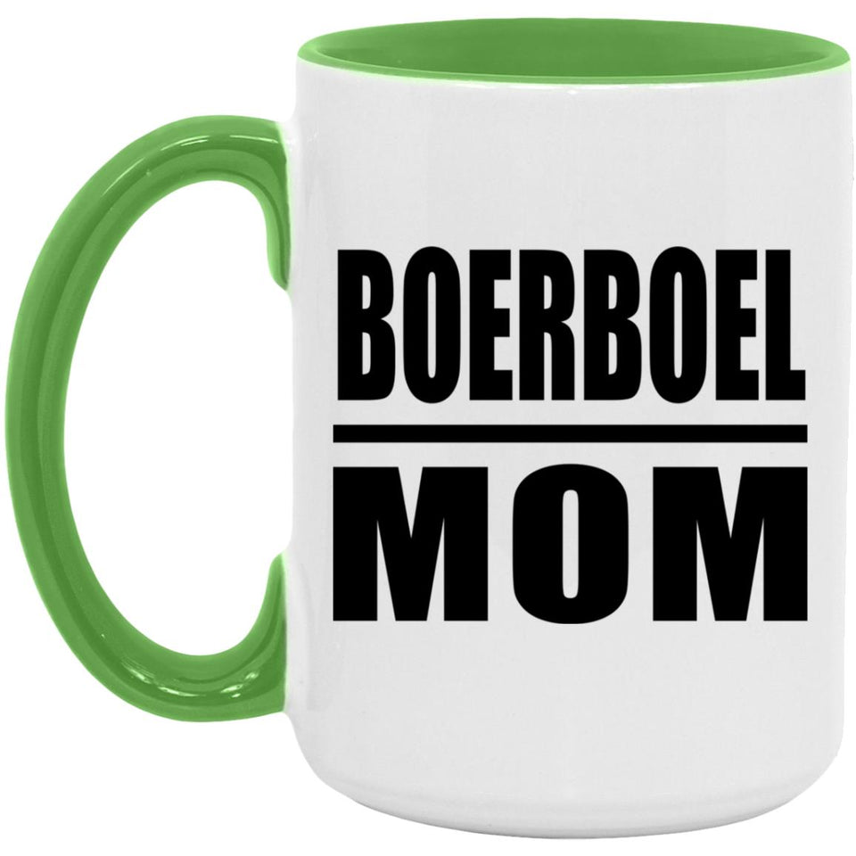 Boerboel Mom - 15oz Accent Mug Green
