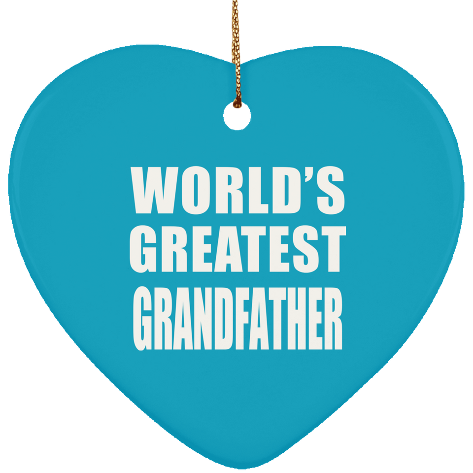 World's Greatest Grandfather - Heart Ornament