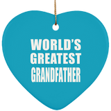 World's Greatest Grandfather - Heart Ornament