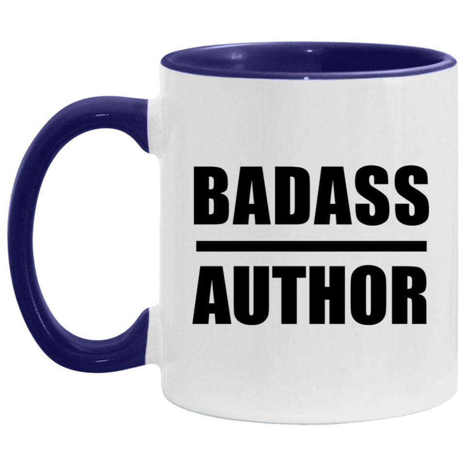 Badass Author - 11oz Accent Mug Purple
