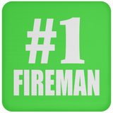 Number One #1 Fireman - Drink Coaster