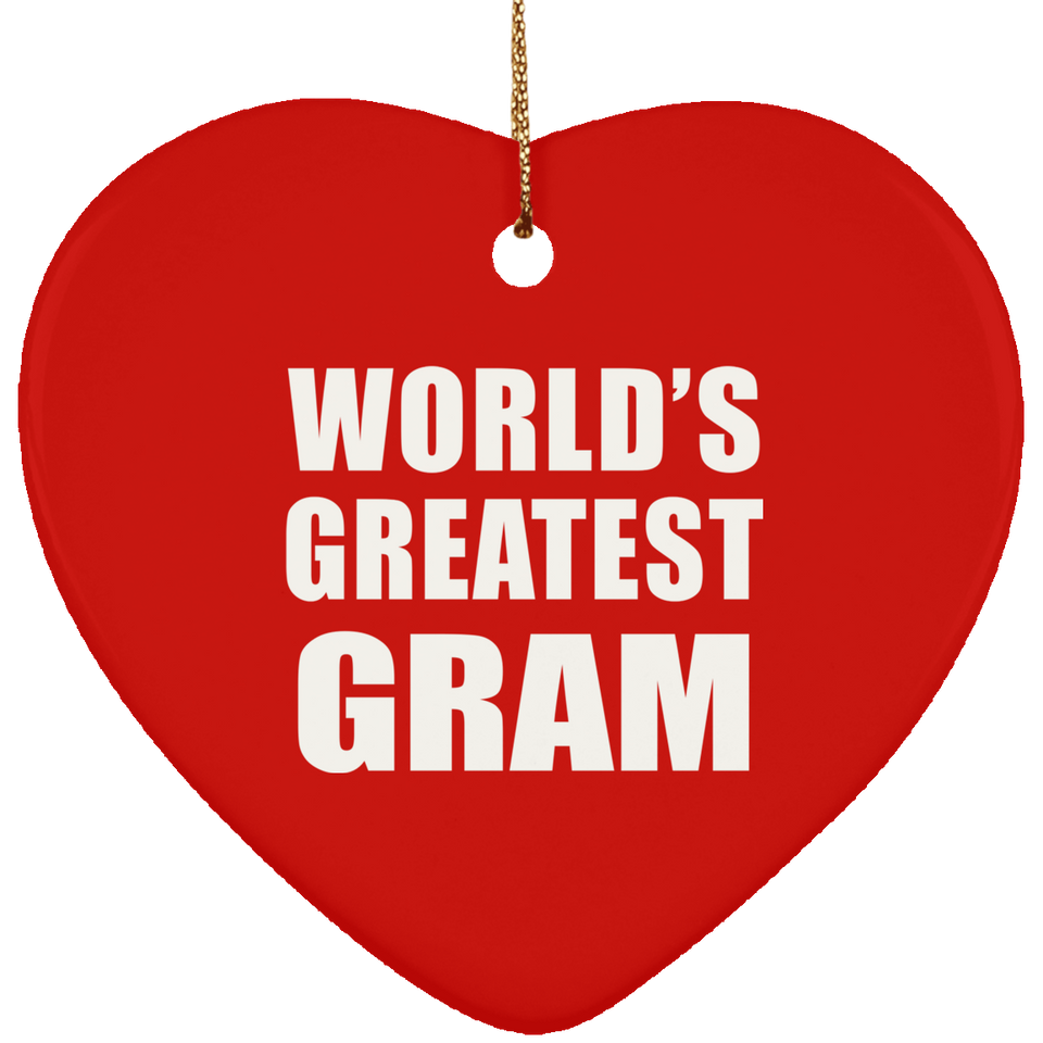 World's Greatest Gram - Heart Ornament