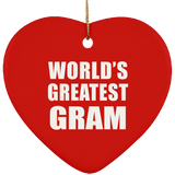 World's Greatest Gram - Heart Ornament