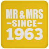 61st Anniversary Mr & Mrs Since 1963 - Drink Coaster
