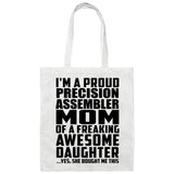 Proud Precision Assembler Mom Of Awesome Daughter - Tote Bag White