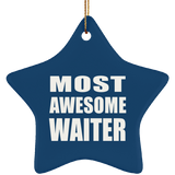 Most Awesome Waiter - Star Ornament