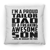 Proud Tailor Dad Of Awesome Son - Throw Pillow