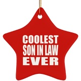 Coolest Son In Law Ever - Star Ornament