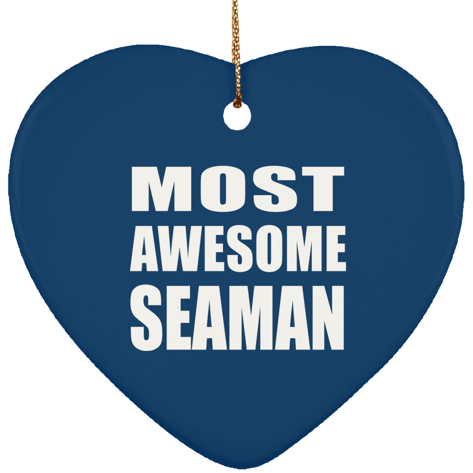 Most Awesome Seaman - Heart Ornament