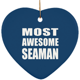 Most Awesome Seaman - Heart Ornament