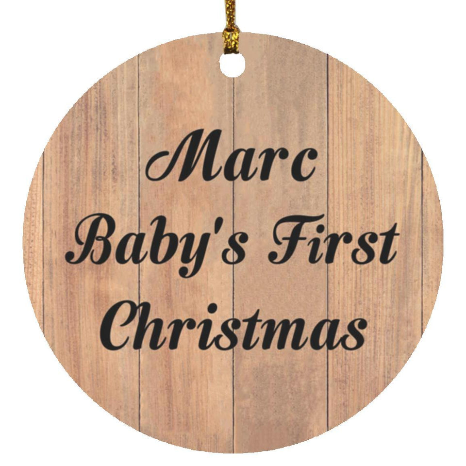 Marc Baby's First Christmas - Circle Ornament C