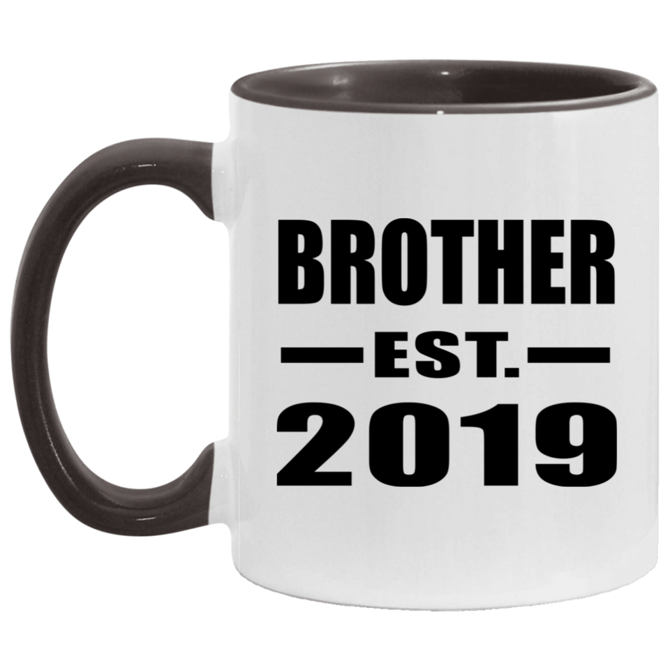 Brother Established EST. 2019 - 11oz Accent Mug Black