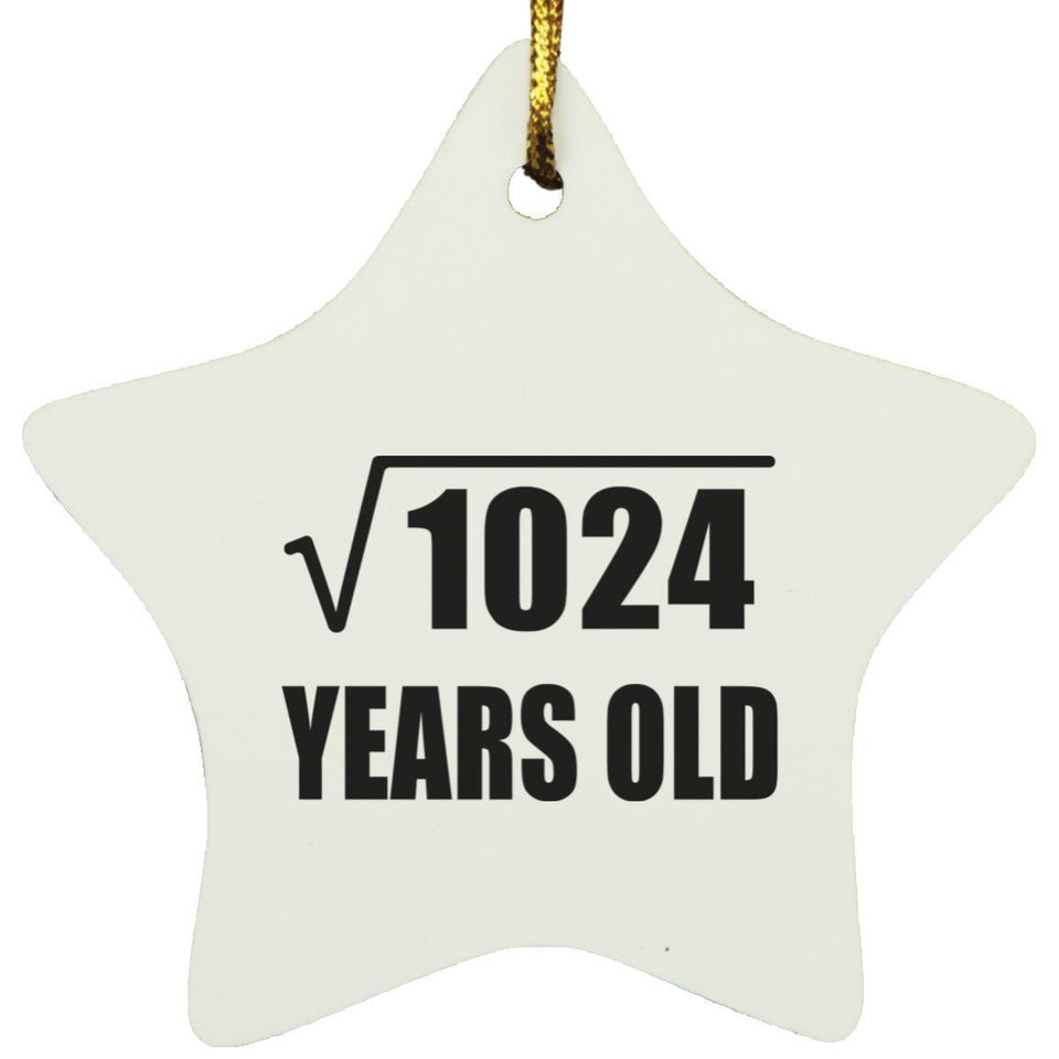 32nd Birthday Square Root of 1024 Years Old - Star Ornament