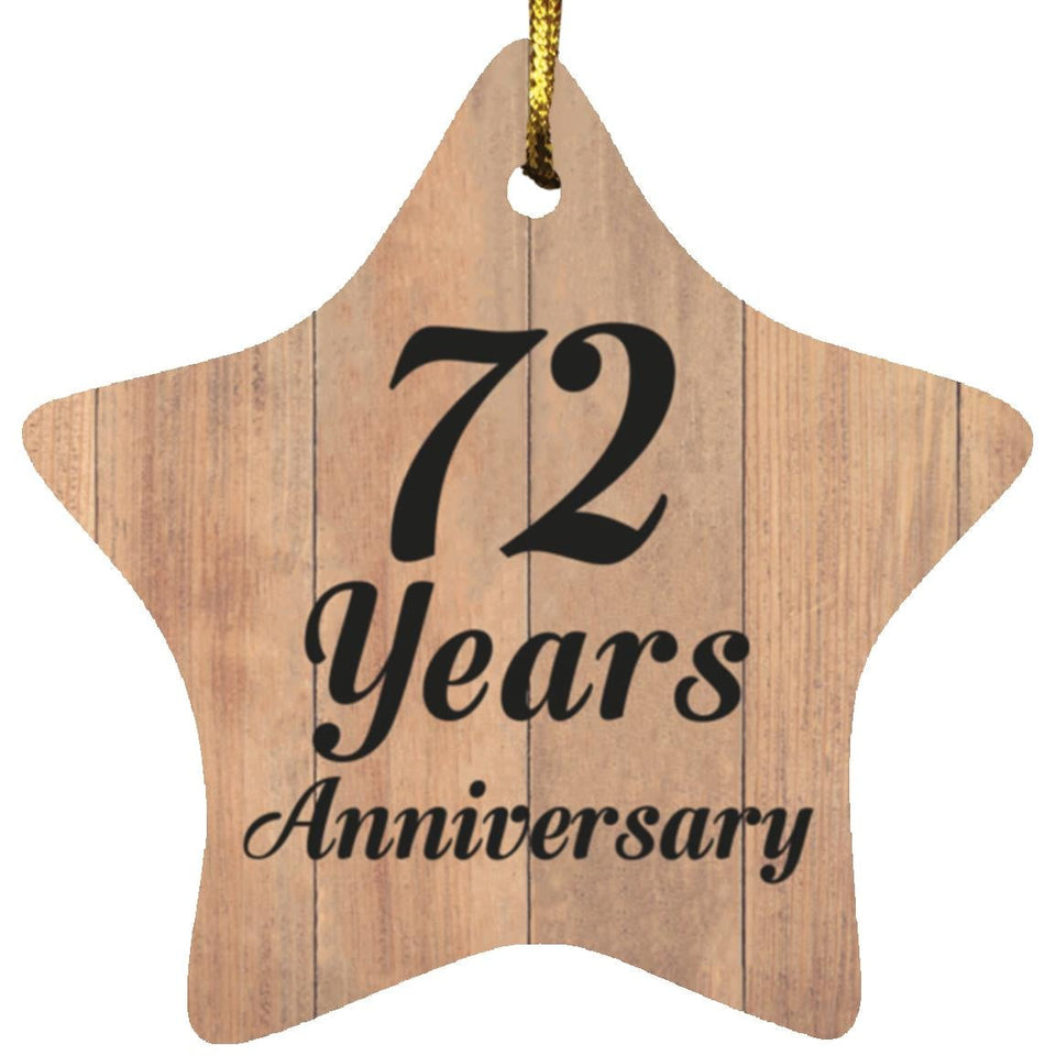 72nd Anniversary 72 Years Anniversary - Star Ornament C